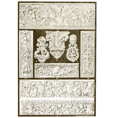 Acanthus frieze with cherubs - Der Ornamentenschatz - 1887