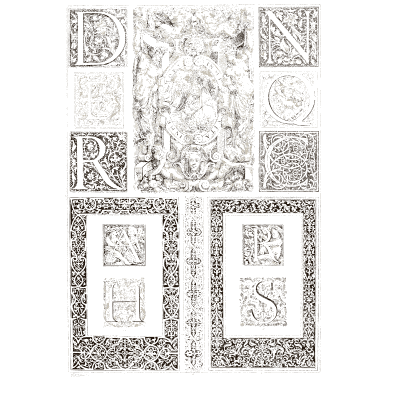 Renaissance manuscript initials and panels - Der Ornamentenschatz - 1887