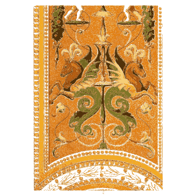 Painted vault with grotesque panels - Der Ornamentenschatz - 1887