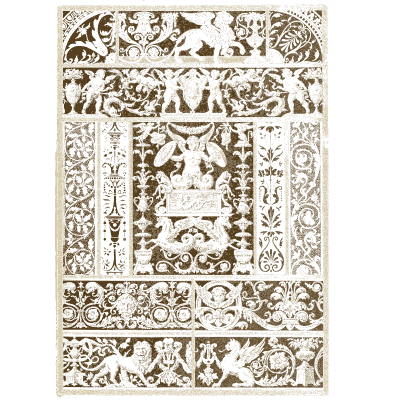 Openwork scroll panels with birds - Der Ornamentenschatz - 1887