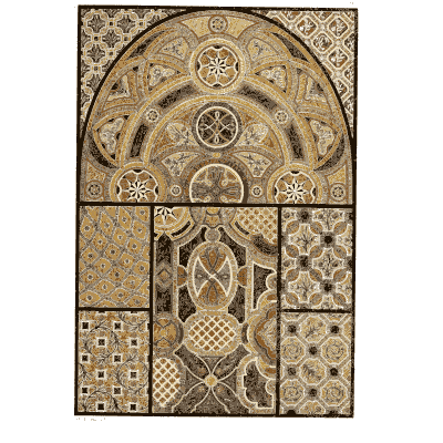 Mosaic dome of rosettes with interlace - Der Ornamentenschatz - 1887