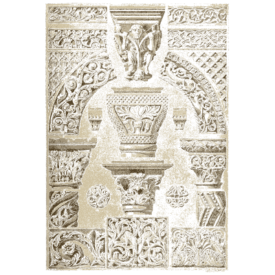 Carved stone capitals and relief panels - Der Ornamentenschatz - 1887