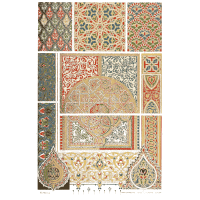 Indian floral repeats with paisley - Der Ornamentenschatz - 1887