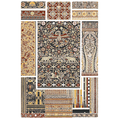 Persian carpet with central medallion - Der Ornamentenschatz - 1887