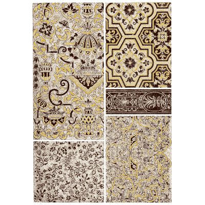 Strapwork arabesque and star field panels - Der Ornamentenschatz - 1887
