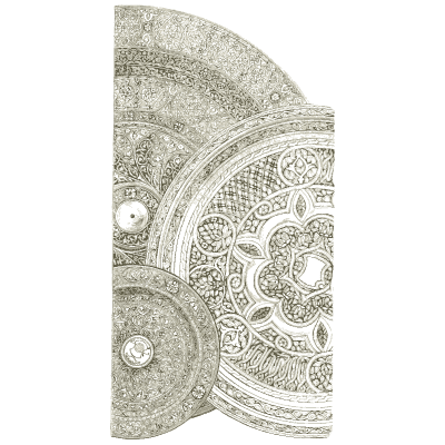 Engraved metal dishes - Principles of Decorative Design - 1873