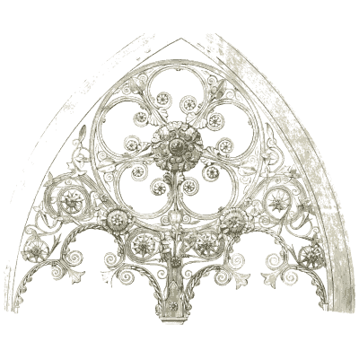 Gothic arch ironwork - Principles of Decorative Design - 1873