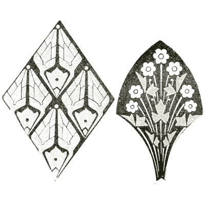 Lozenge and pointed tile panels - Principles of Decorative Design - 1873