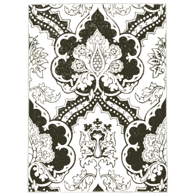 Damask textile pattern - Principles of Decorative Design - 1873