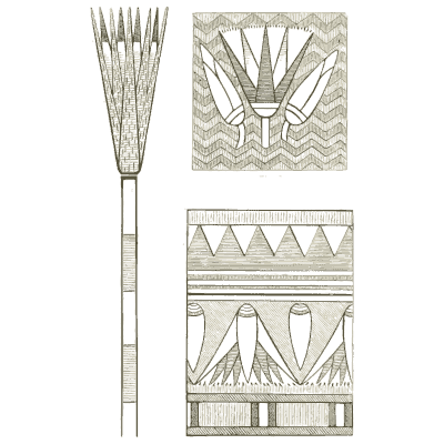 Egyptian lotus column and friezes - Principles of Decorative Design - 1873