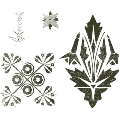 Stylised flower motifs - Principles of Decorative Design - 1873