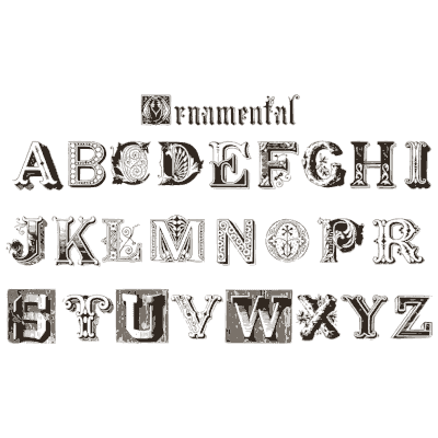 Ornamental alphabet - Draughtsman's Alphabets - 1877