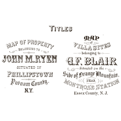 Map title lettering - Draughtsman's Alphabets - 1877