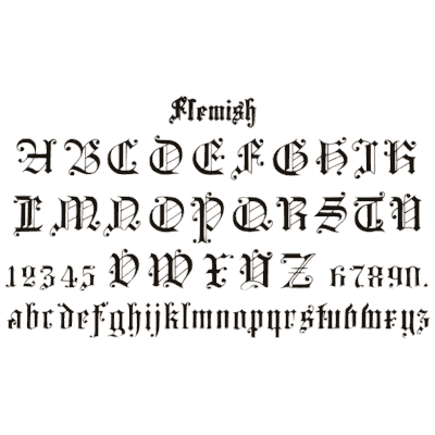 Flemish alphabet - Draughtsman's Alphabets - 1877