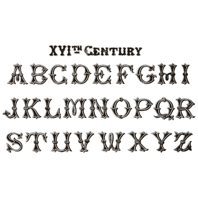 Sixteenth century alphabet - Draughtsman's Alphabets - 1877