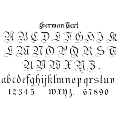 German text alphabet - Draughtsman's Alphabets - 1877