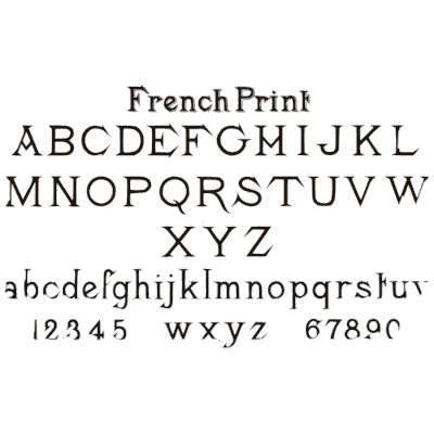 French print alphabet - Draughtsman's Alphabets - 1877