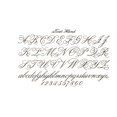 Text hand alphabet - Draughtsman's Alphabets - 1877