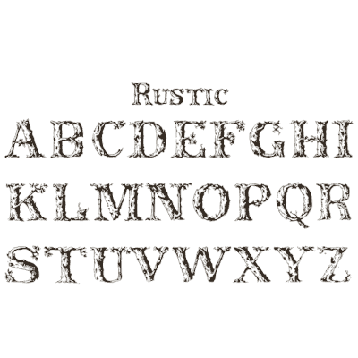 Rustic alphabet - Draughtsman's Alphabets - 1877