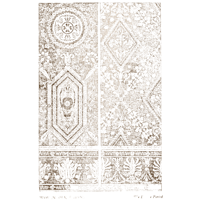 Medallion and diaper textile panels - Historic Textile Fabrics - 1923