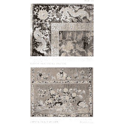 Woven panels with beasts and figures - Historic Textile Fabrics - 1923