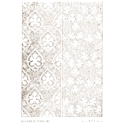 Quatrefoil lattice textile panels - Historic Textile Fabrics - 1923