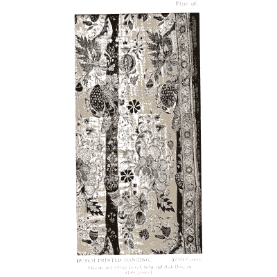 Striped floral woven panel - Historic Textile Fabrics - 1923