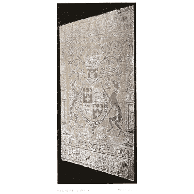 Embroidered hanging with small figures - Historic Textile Fabrics - 1923