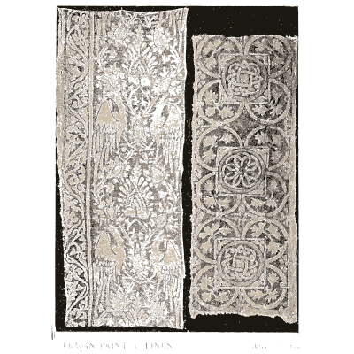 Embroidered panel with a standing figure - Historic Textile Fabrics - 1923