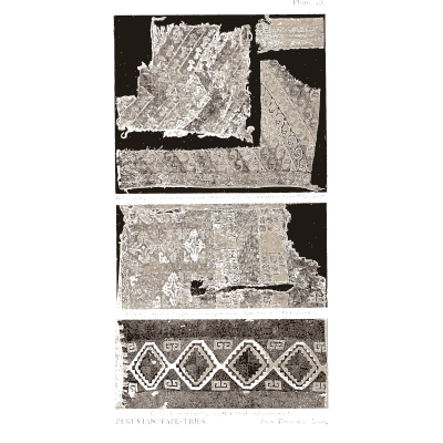 Cloth fragments over a diamond band - Historic Textile Fabrics - 1923