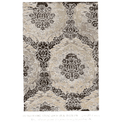 Damask with a large flowered medallion - Historic Textile Fabrics - 1923