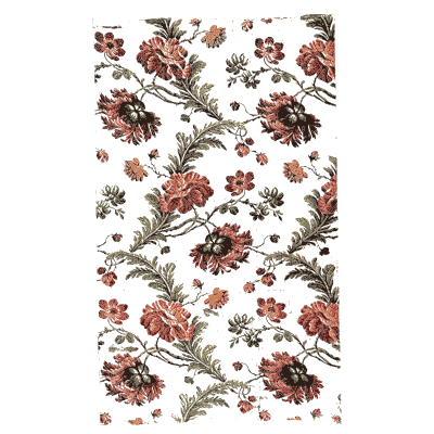 Printed cloth of red carnations - Historic Textile Fabrics - 1923
