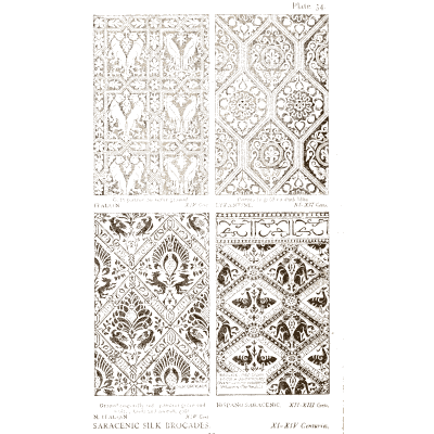Lace panels of lattice and star figures - Historic Textile Fabrics - 1923