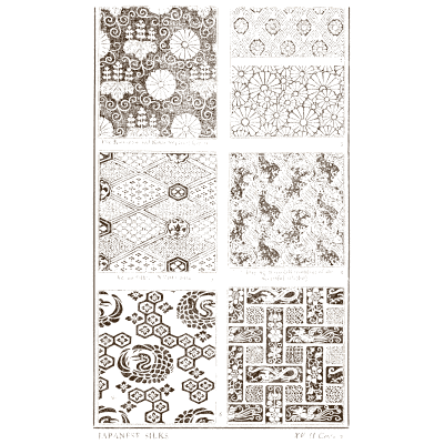 Squares of printed pattern - Historic Textile Fabrics - 1923