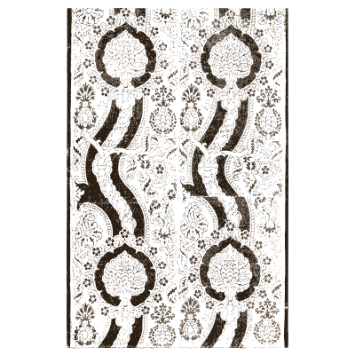 Pomegranates on wavy stems - Historic Textile Fabrics - 1923
