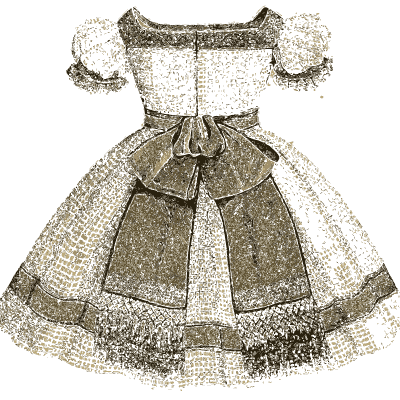 Child's puff-sleeved dress - Godey's Lady's Book, 1864 - 1864