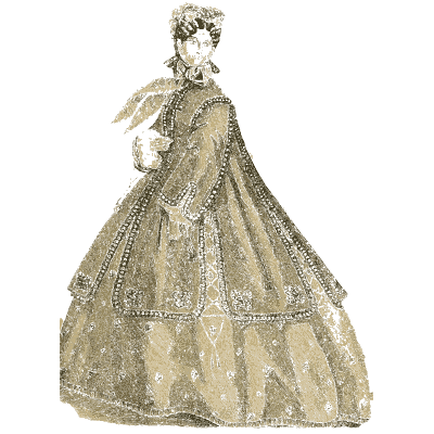 Woman in a hooded walking dress - Godey's Lady's Book, 1864 - 1864