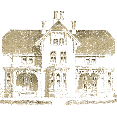 Gabled cottage - Godey's Lady's Book, 1864 - 1864