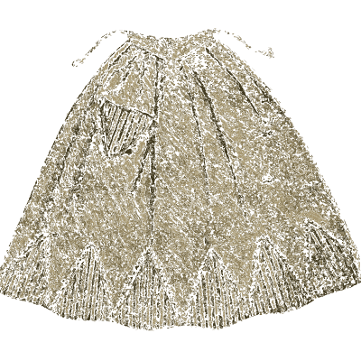 Gathered skirt with a pointed hem - Godey's Lady's Book, 1864 - 1864