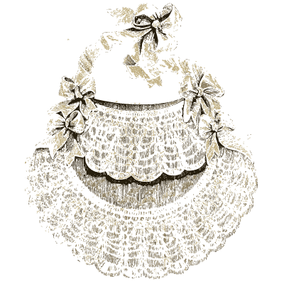 Crochet watch pocket - Godey's Lady's Book, 1864 - 1864