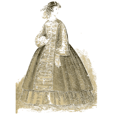 Woman in a basque jacket - Godey's Lady's Book, 1864 - 1864