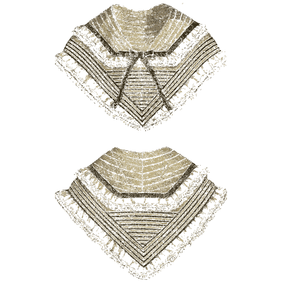 Two striped collars - Godey's Lady's Book, 1864 - 1864