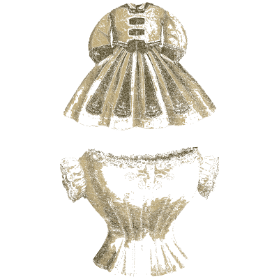 Child's dress and bodice - Godey's Lady's Book, 1864 - 1864