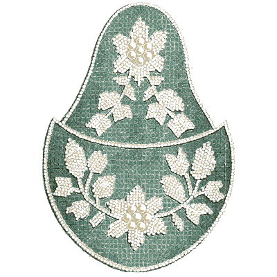 Beaded watch pocket - Godey's Lady's Book, 1864 - 1864