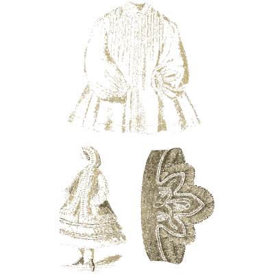Jacket, child's dress and trimming - Godey's Lady's Book, 1864 - 1864