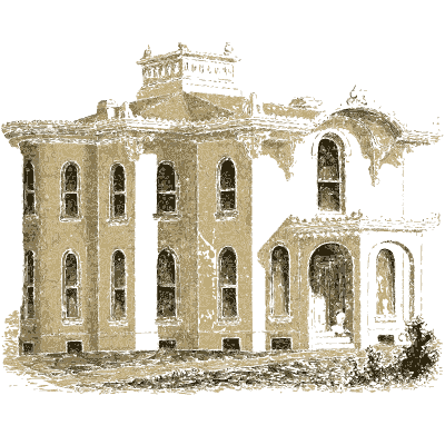 Villa with a tower - Godey's Lady's Book, 1864 - 1864