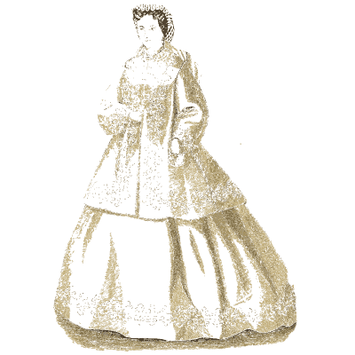 Woman in a short jacket - Godey's Lady's Book, 1864 - 1864