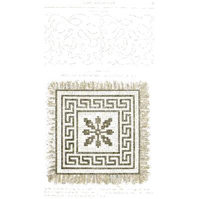 Greek key mat pattern - Godey's Lady's Book, 1864 - 1864