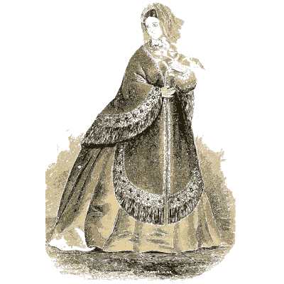 Woman in a fringed shawl - Godey's Lady's Book, 1864 - 1864