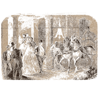 Sleigh and riding scenes - Godey's Lady's Book, 1864 - 1864